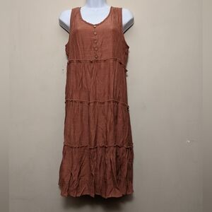 naif Rust Sleeveless Dress